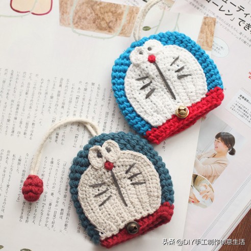 钩织扁包零钱包,钩织拉链零钱包