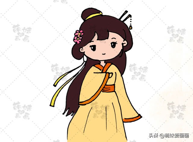 简单又漂亮的小公主简笔画,简单又好看的小公主简笔画