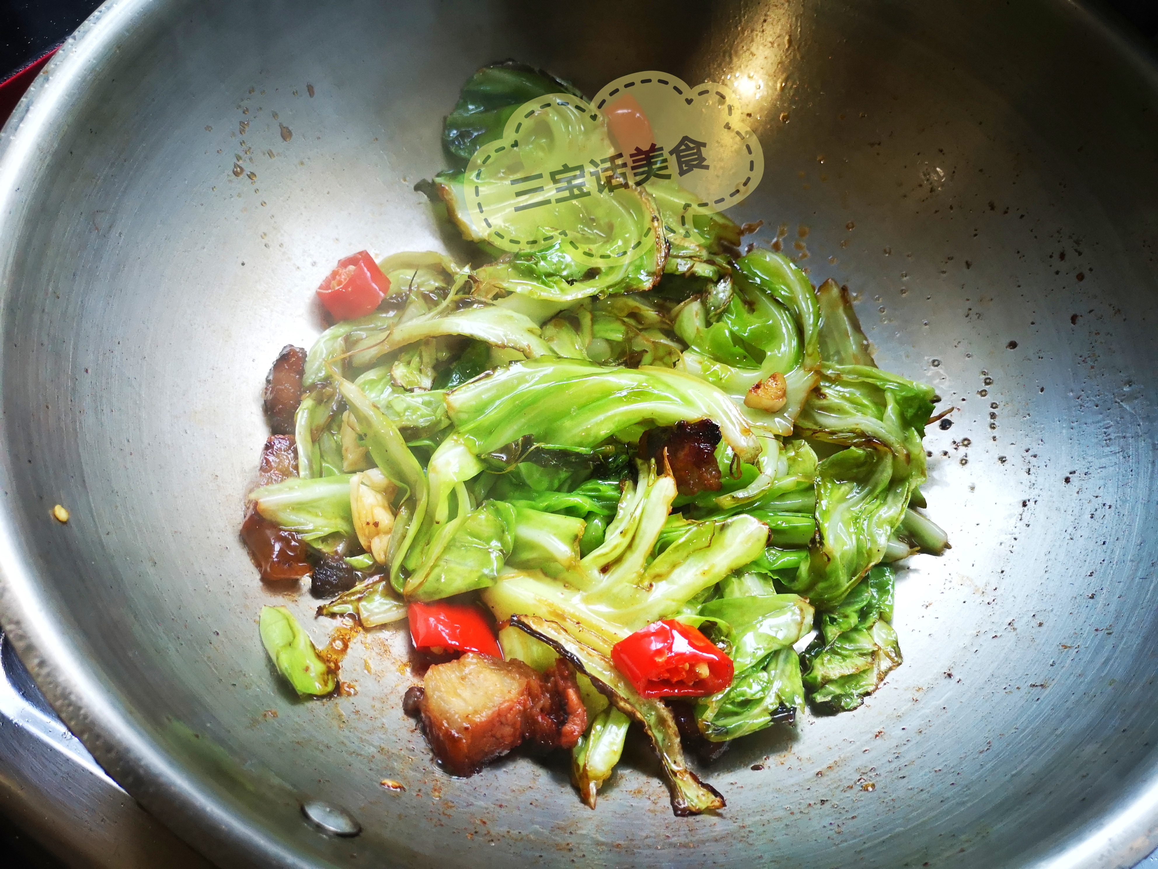 干锅炒包心菜家常做法,干锅包心菜怎么烧