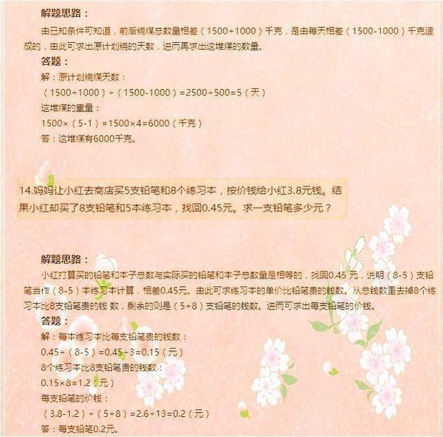 小学数学四年级上册1-6单元奥数题,小学奥数题100道经典解题思维训练