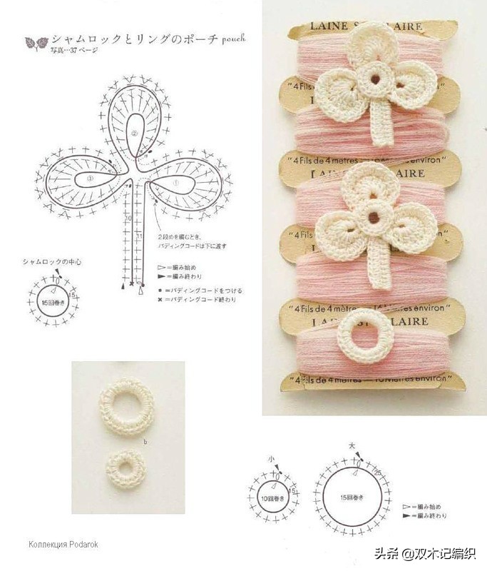 多款漂亮时尚的爱尔兰蕾丝钩花配饰手拿包包，附图解