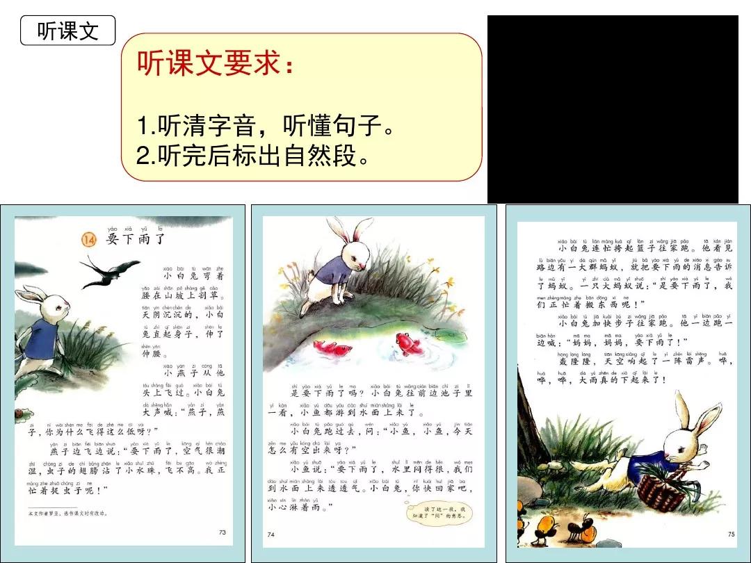 一年级下册14课要下雨了教材分析,部编版一年级下册14要下雨了教案