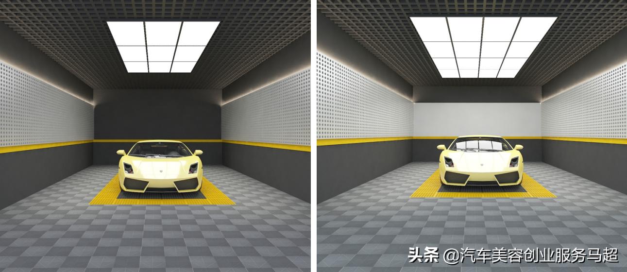 汽车美容贴膜店灯,汽车美容贴膜灯光