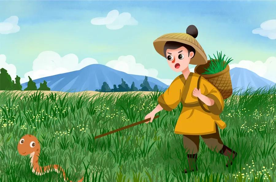 卡纸拼贴画小蛇,儿童画教程创意植物