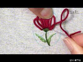 法式珠绣毛衣链手工教程,复古布刺绣毛衣链