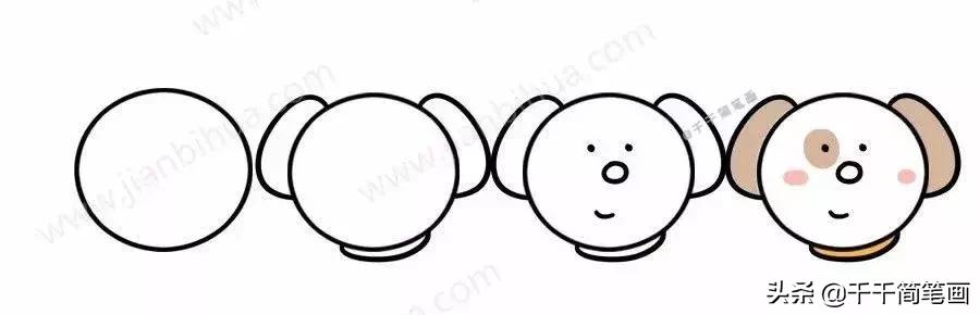 超级可爱的简笔画动物头像,呆萌小动物头像图片简笔画