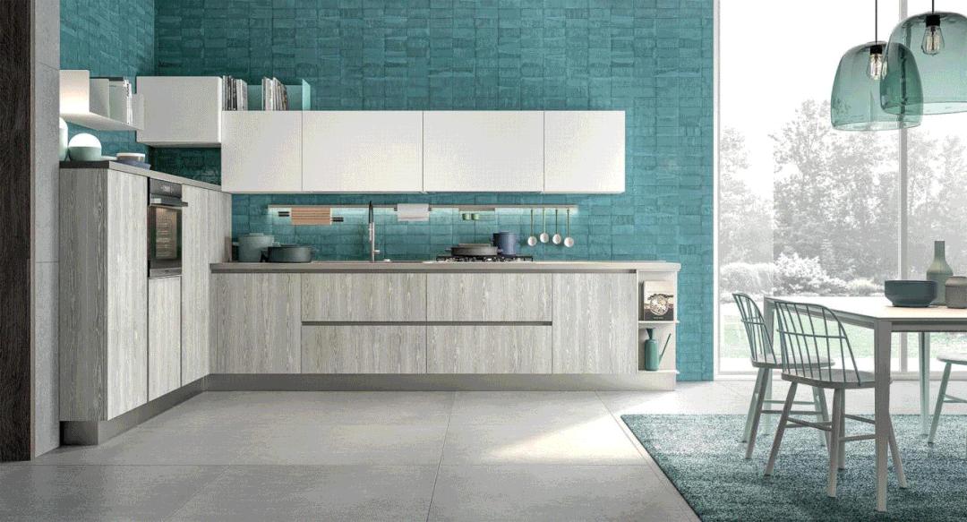 橱柜厨边柜电视柜一体,现代风格厨房橱柜一体柜