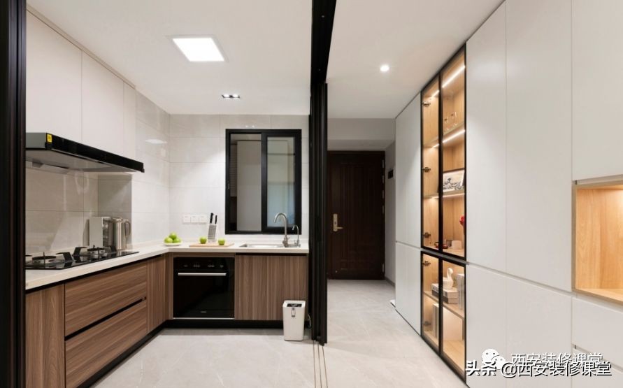 集成灶橱柜和什么颜色搭配好看,冰箱颜色和橱柜颜色搭配效果图