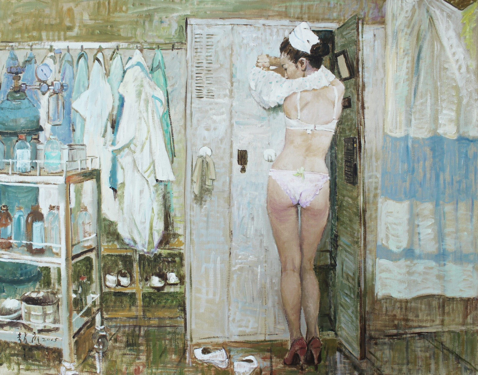 柠檬汁氤在水中　角落里美人如茵——画家赵鹰的写意油画