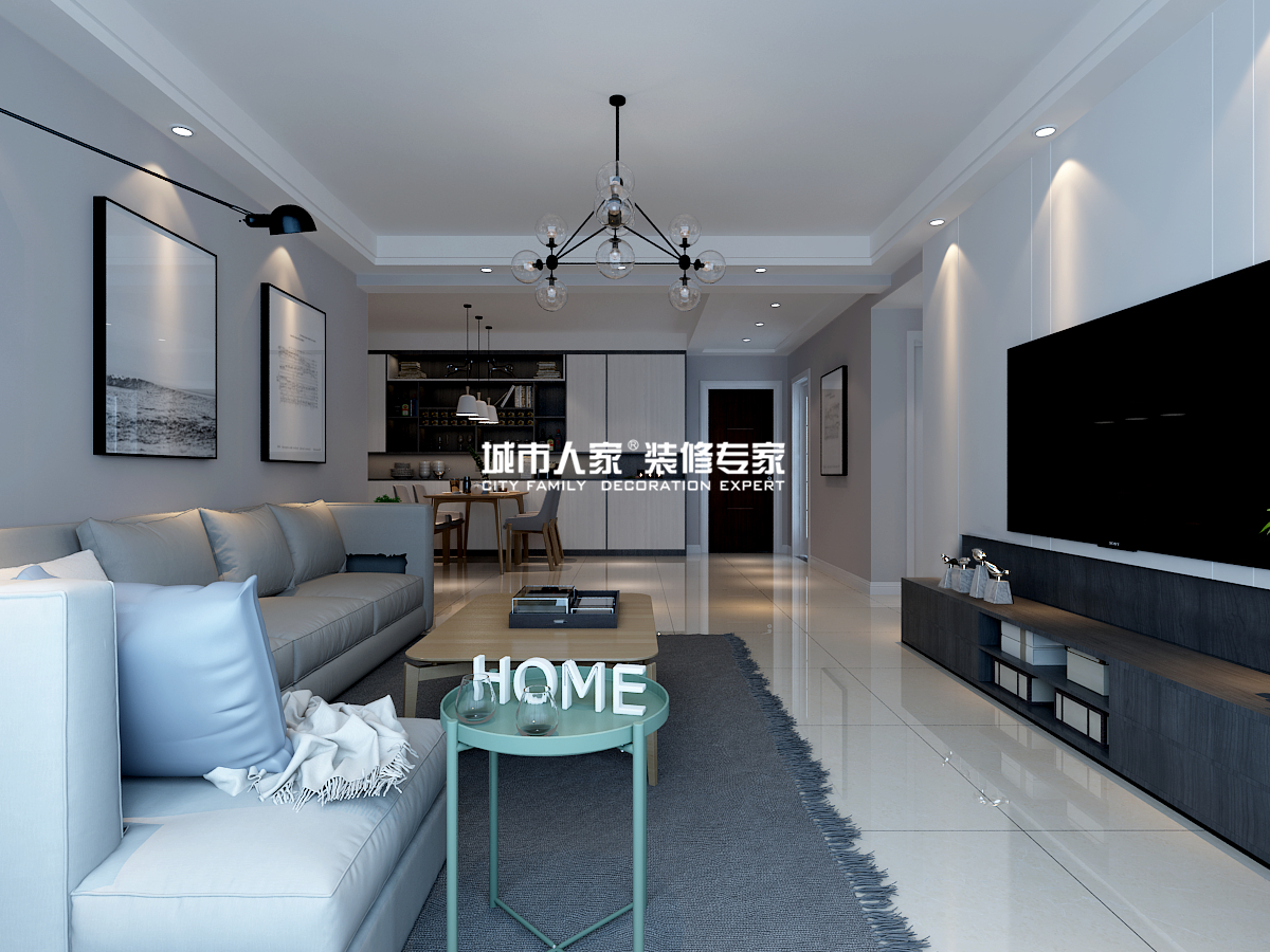 湖西景苑176平方装修效果,家设计布局图