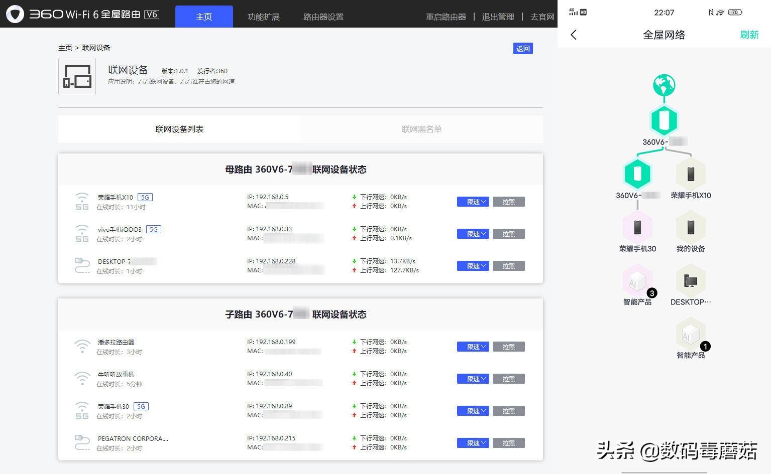 360wifi6路由器评测,360v6路由器子母装和双母装的区别