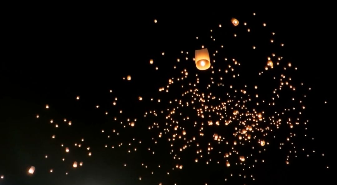 缅甸超大孔明灯,缅甸放飞孔明灯