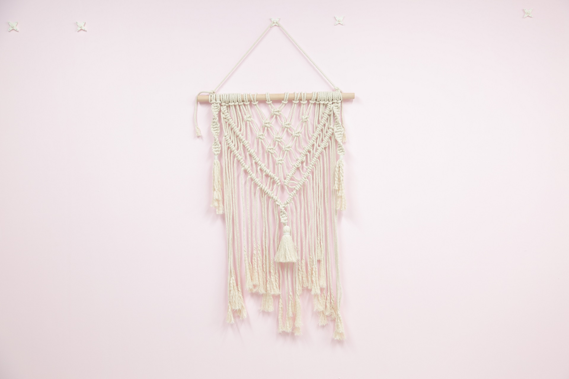 挂毯流苏编织绳教程,棉绳挂毯教程简单版