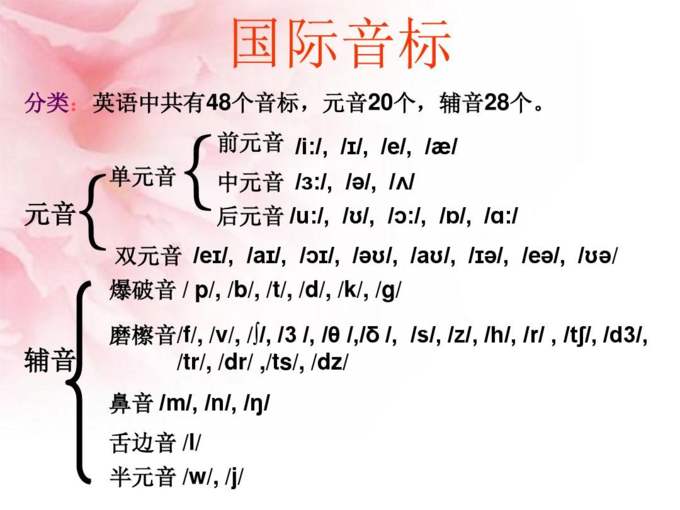 48个英语音标详细讲解视频,48个英语音标发音表课件
