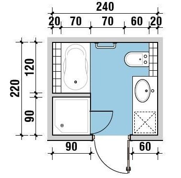 带卫生间卧室尺寸标准及图例,最小的卫生间设计尺寸
