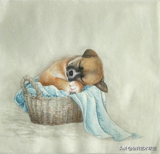 栩栩如生的小猫眯,原来是才女画家贺芳芳的作品