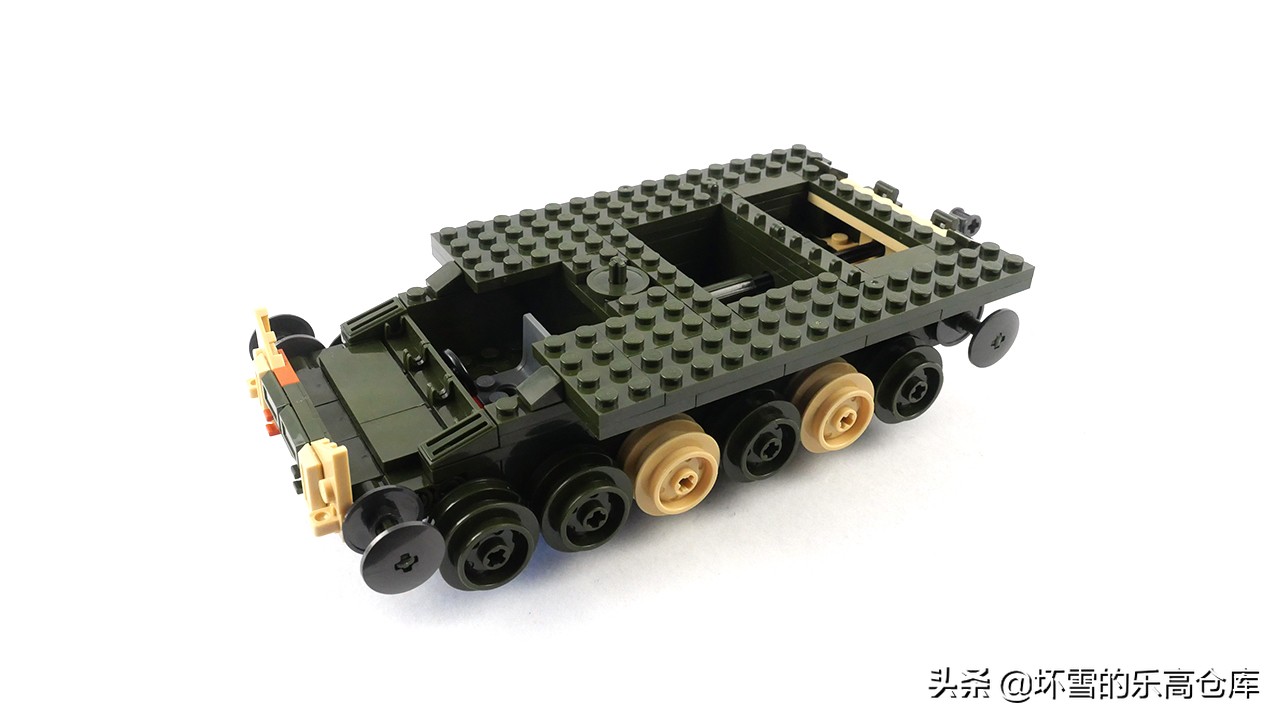 积木t90坦克带悬挂的,启蒙坦克积木虎式t90