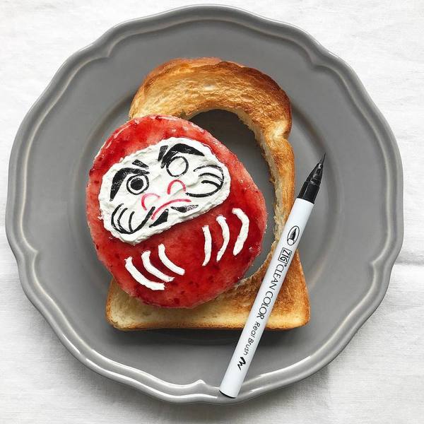 网友自制“花式吐司”，神级还原各种卡通人物，还能做成桌上游戏