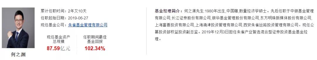 朱雀基金：2位核心基金经理及几只特色基金