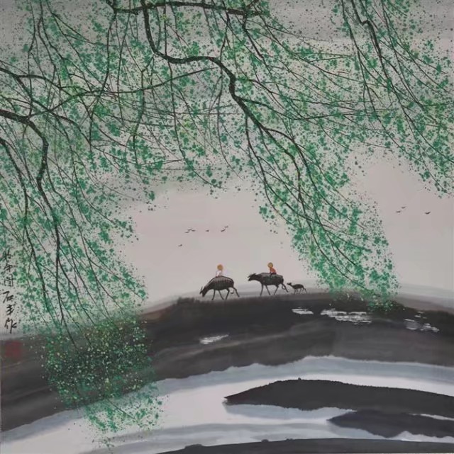 国画风景小品简单又好看,山水风景国画图片大全集