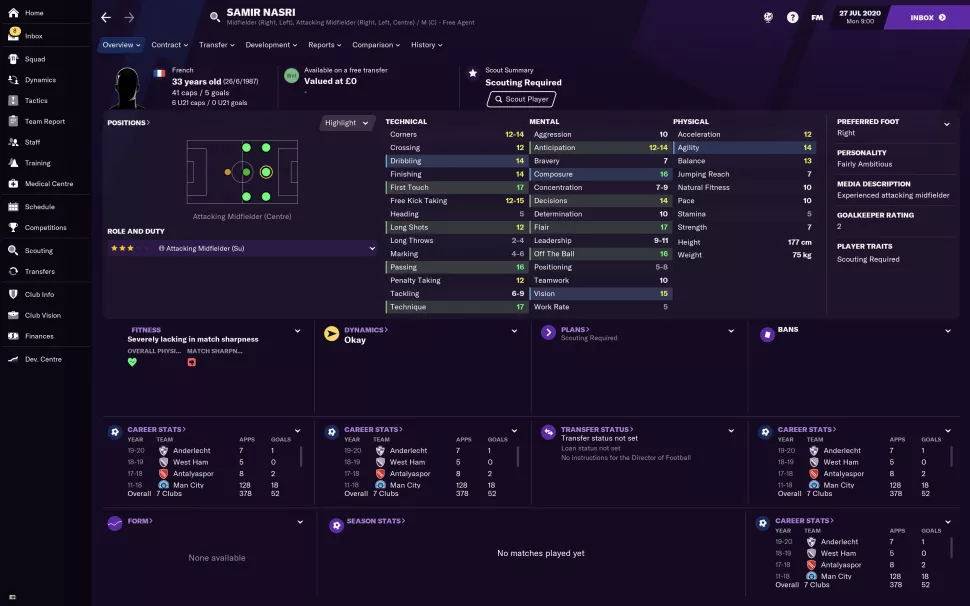 fm2021各位置最好用的球员,fm2021开档必签球员推荐