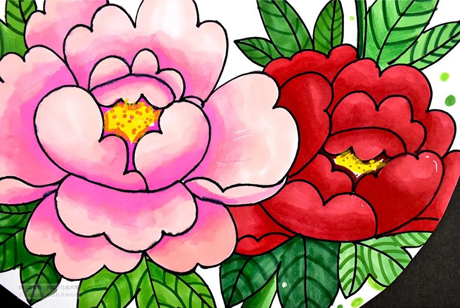 儿童画国画教程练习,儿童画国画花教程