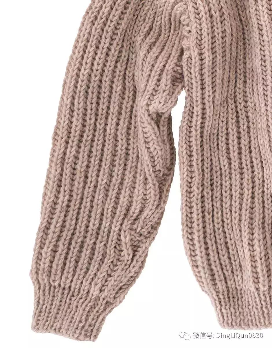 围巾编织教程10-15岁,圆肩针织宽松套头衫小款编织