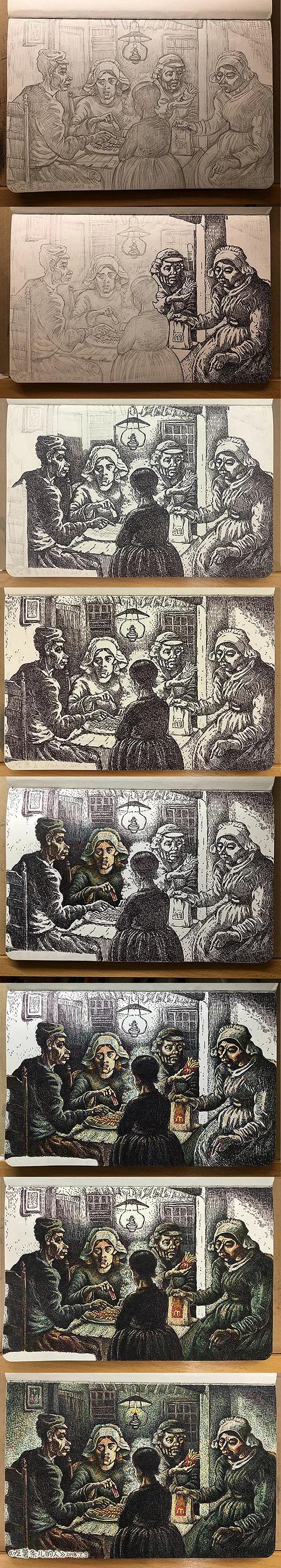 灏忔椂鍊欎竴鏈敾椋庣獊鍙樼殑婕敾,浠栫殑婕敾