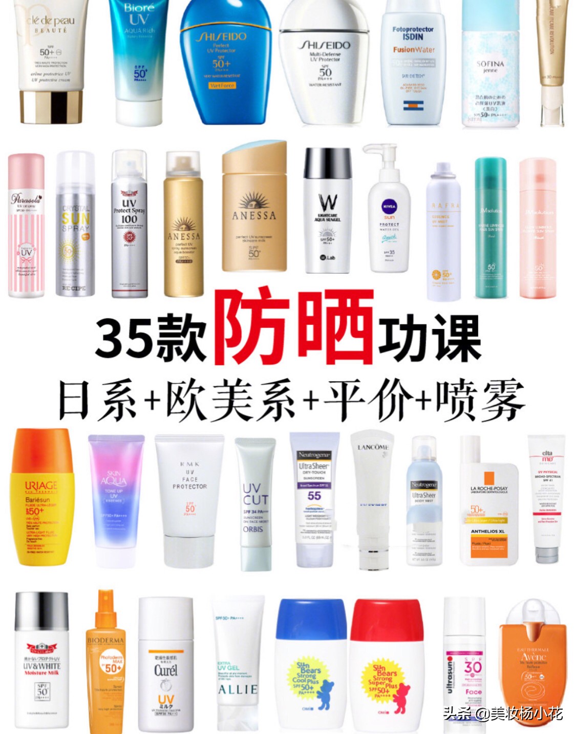 32款网红防晒测评,2019防晒排行榜10强