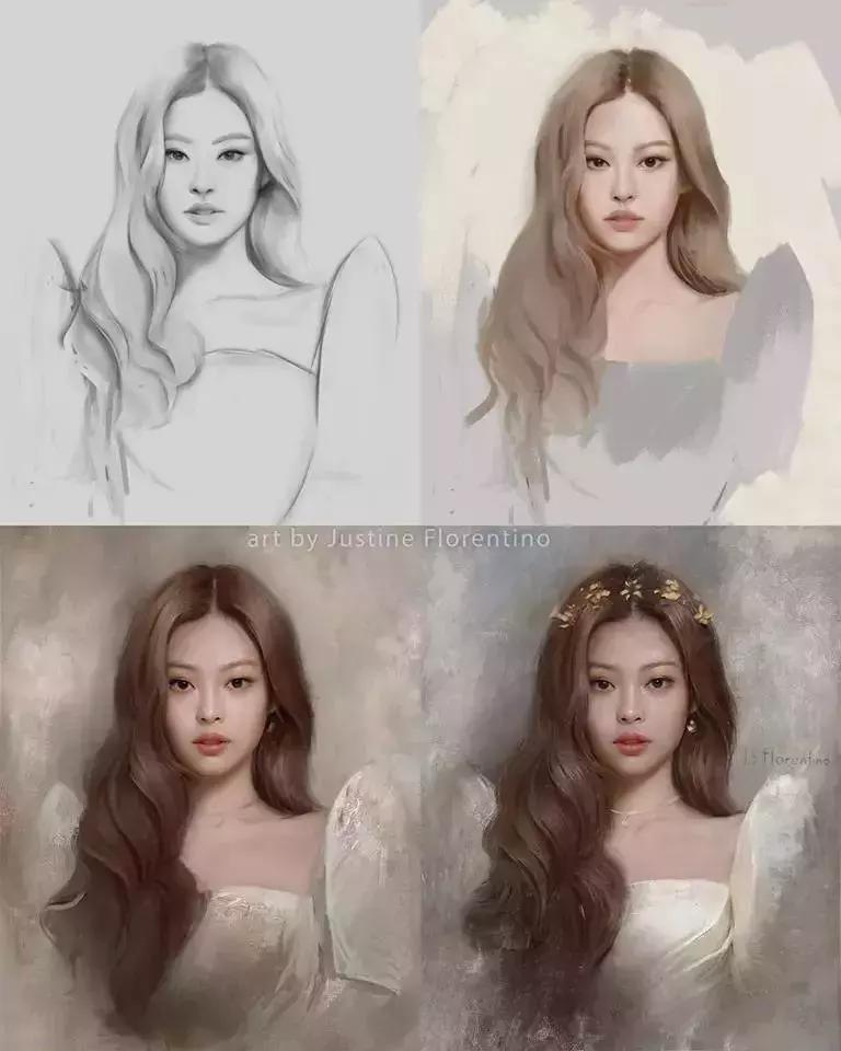 如何用手绘板画出油画纹理,画人物插画铅笔油画质感