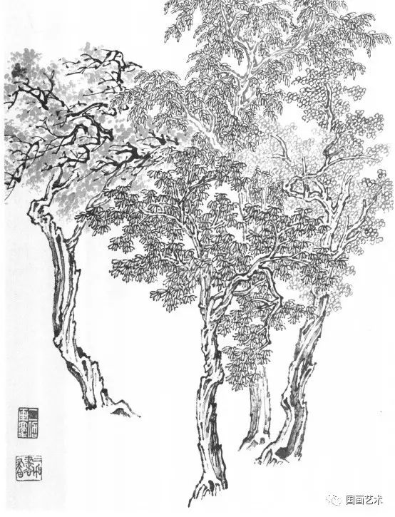 老春山水画基础技法,中国山水画技法教学王岳岗