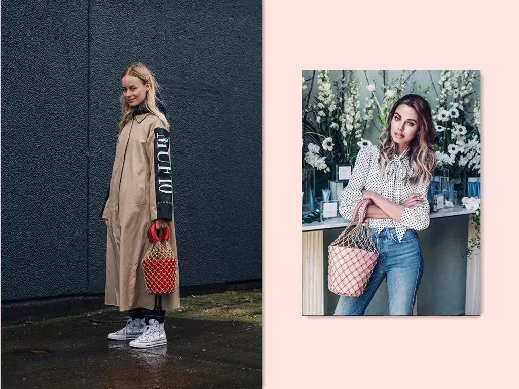 钩织网兜手袋,钩织收纳网兜小包最新