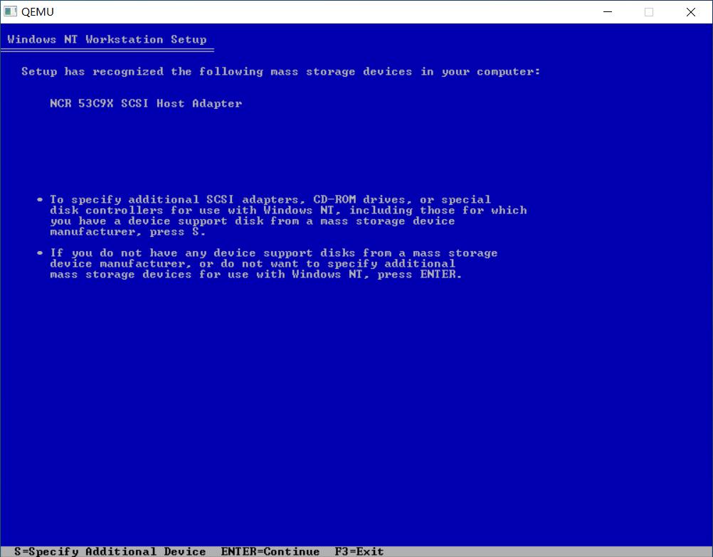 QEMU安装WINDOWSNT4.0MIPS版本