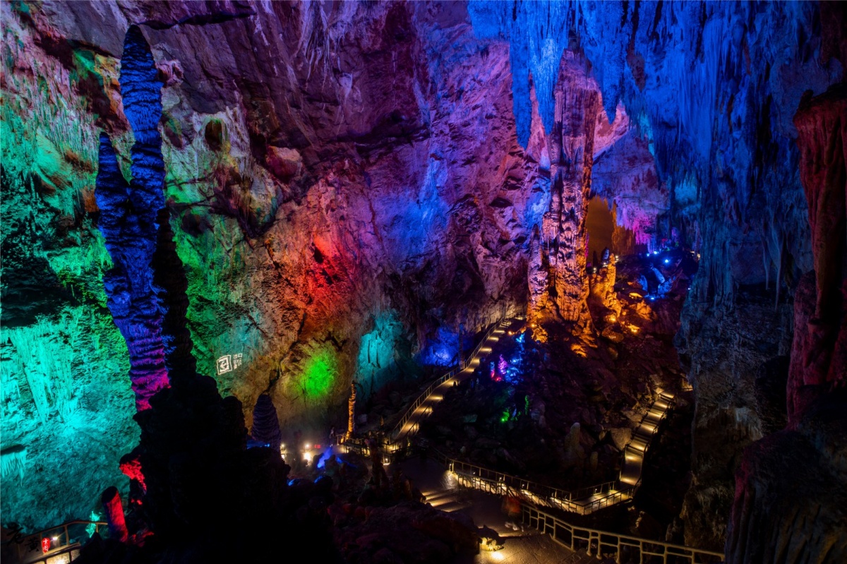 芙蓉洞溶洞景观,溶洞武隆