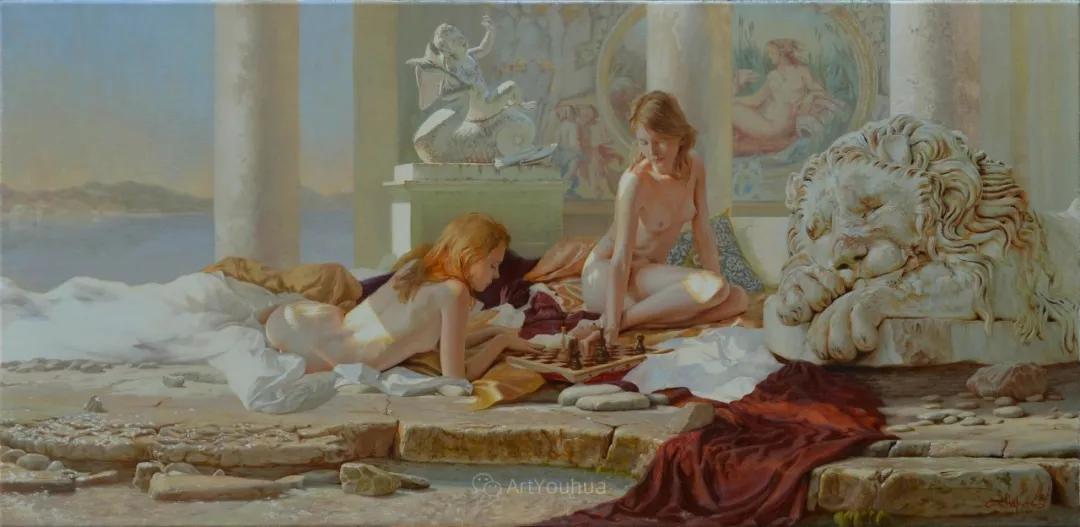 俄罗斯的女画家画的唯美油画,俄罗斯女画家油画视频