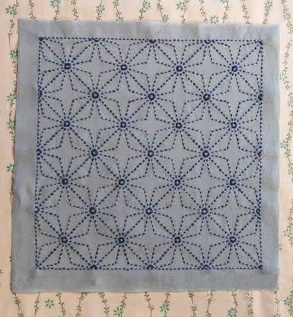 刺子绣拼接入门针法教程,sashiko刺子绣