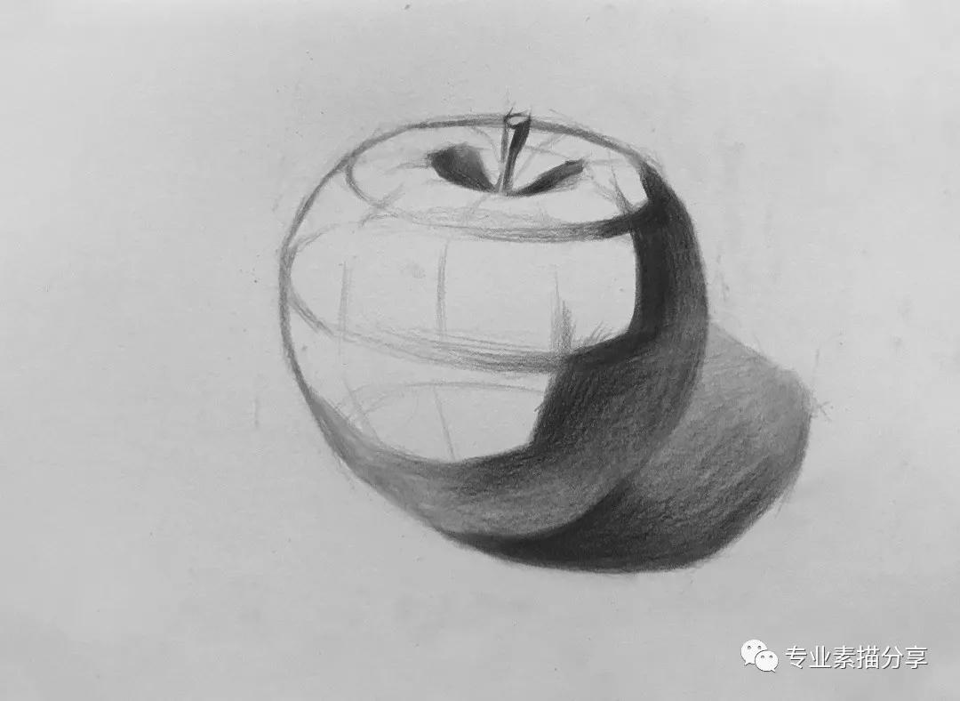 静物苹果和梨画法,静物苹果画教程