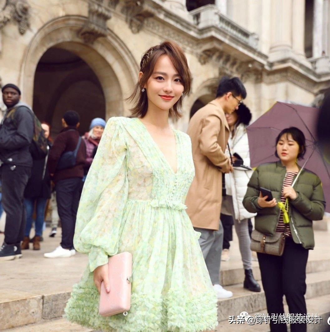 橄榄绿配色牛油果绿,薄荷绿今年超流行显白