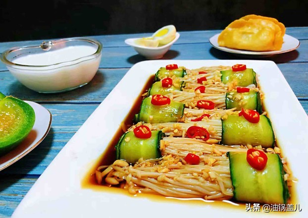 凉拌金针菇料汁的做法,家常金针菇凉拌菜做法大全