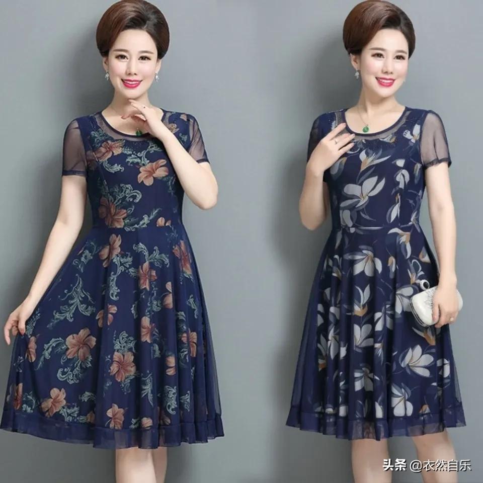 50岁女装妈妈装洋气减龄亮色,五十多岁妈妈装时尚高档显瘦女装