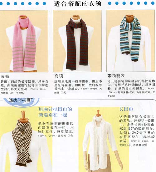 围巾编织开头结尾花式,系花式围巾的方法