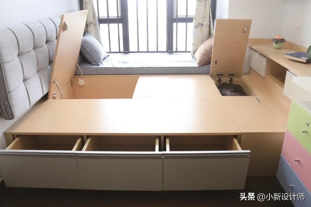 12平榻榻米房间设计带飘窗,小阳台做榻榻米书房装修设计