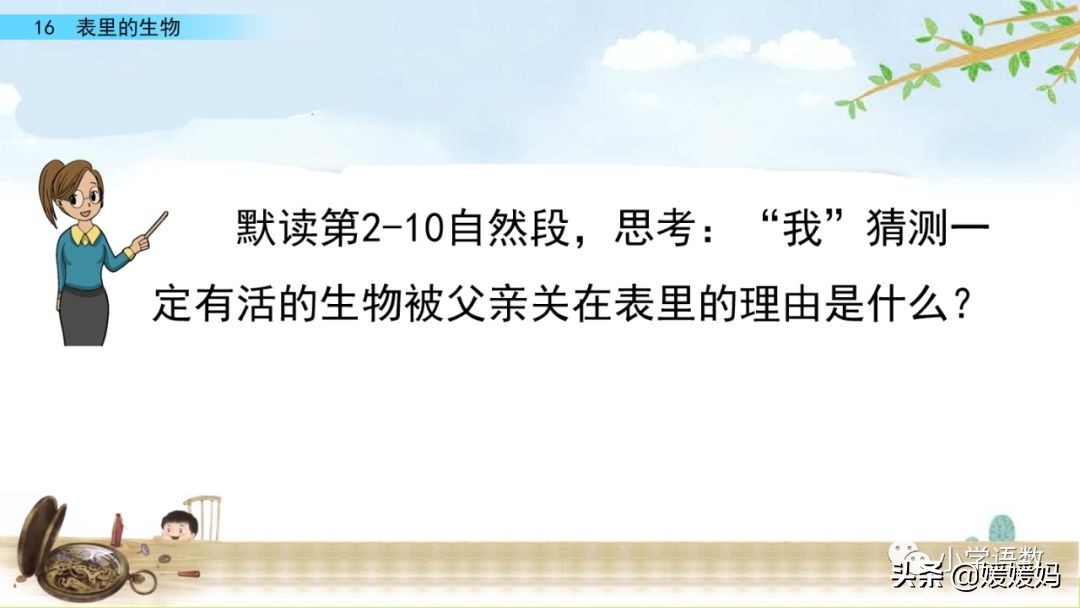 六年级下册语文表里的生物朗诵,六年级下册表里的生物小练笔400字