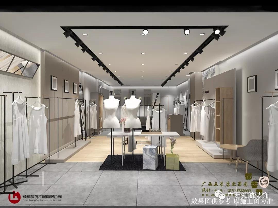 女装店简单装修风格效果图,高级灰女装店装修风格