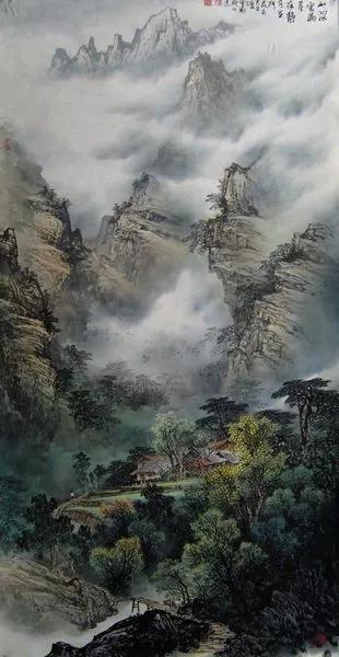 曾刚国画山水技法4,曾刚雪景国画山水画图片