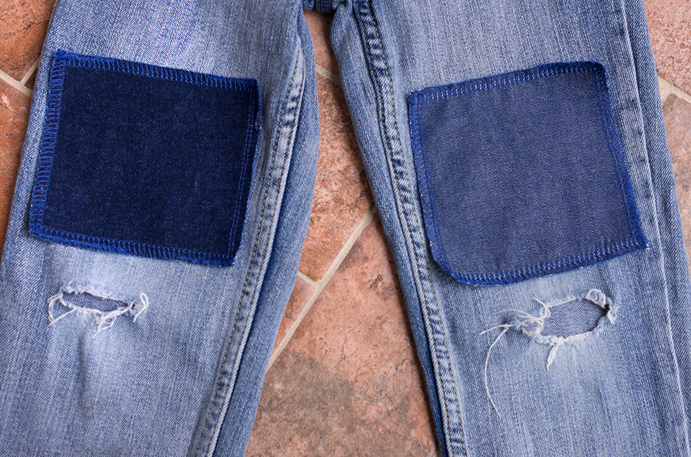牛仔裤烧个洞如何用针线补救,牛仔裤破个洞怎么弄