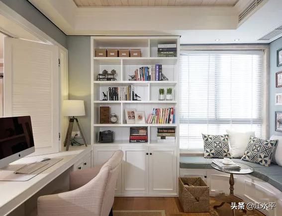 飘窗设计和装修效果图,飘窗装修效果图加书架