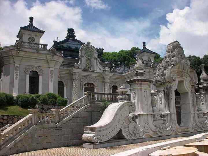 珠海圆明新园建成花费多少钱,珠海圆明新园景区一角