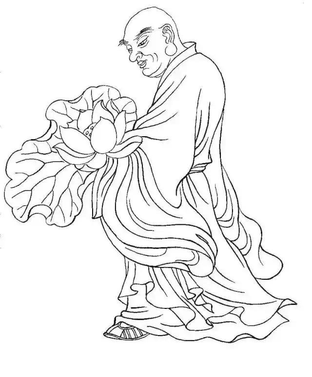 白描佛像线稿图片大全,白描佛像画法图片大全