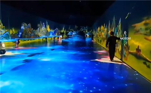 地面墙面互动投影整套系统,投影互动设备地面跟墙面的区别